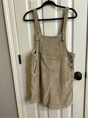 American Eagle Outfitters Beige Corduroy Pinafore Dress